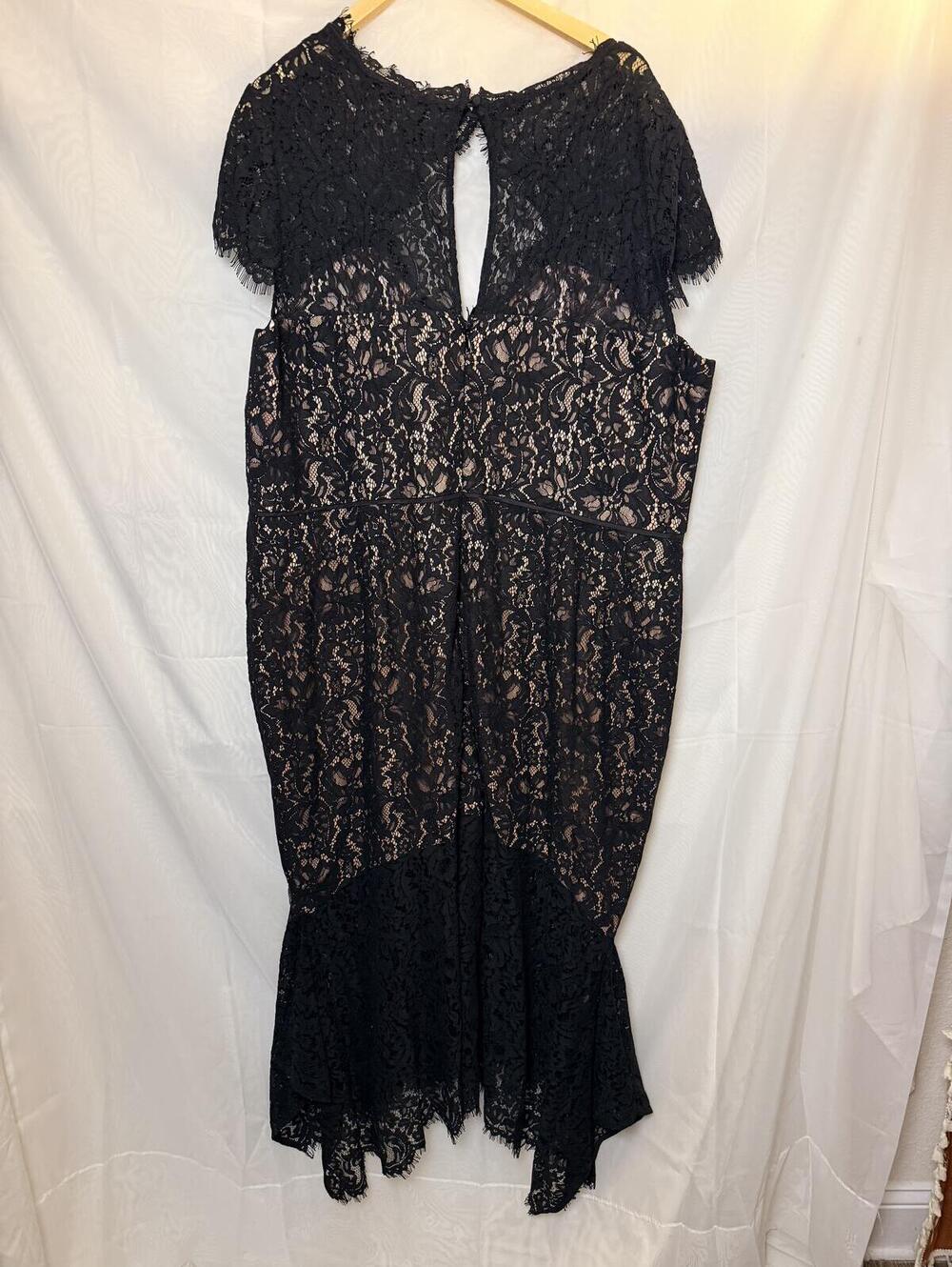 City Chic Black Lace Formal Gown XXL 24 NWT - Picture 5 of 6